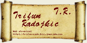 Trifun Radojkić vizit kartica